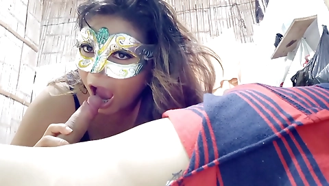 Sexy milf shows her huge cock