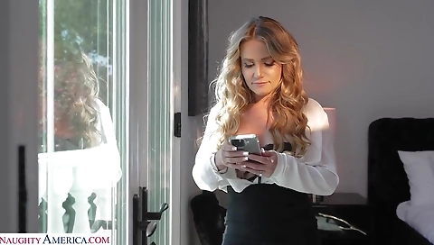 Sexy babe with huge tits gets fucked in her ass