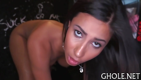 Shyop neighbour's tight pussy with a big dildo