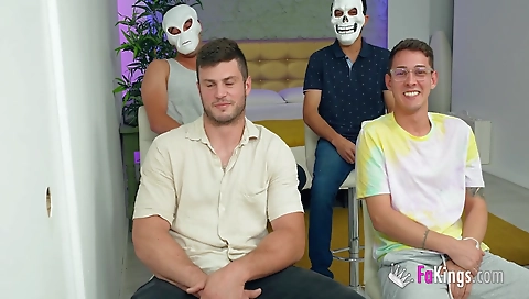 Home asleep sex party with hawt group facefuck