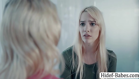 Blonde cutie with huge natural boobs and sex