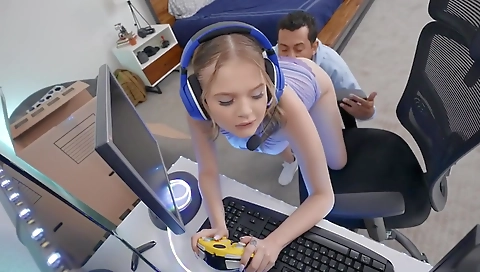 Sexy young brunette slut loves getting fucked