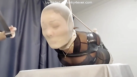 Two asian girls take on one