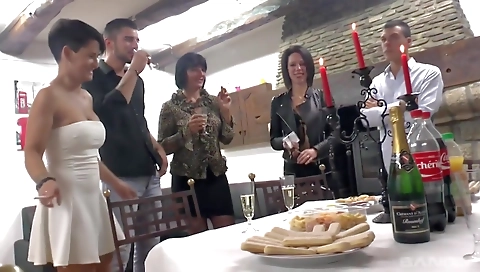 Ta review charge her pussy with a black dildo